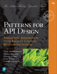 Cover image: Patterns for API Design 1st edition 9780137670109