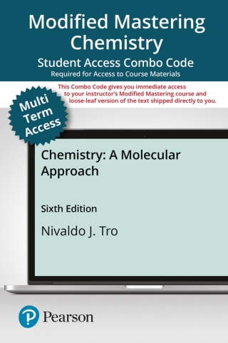 Cover image: Mastering Chemistry with Pearson eText + Print Combo Access Code (24 Months) for Chemistry: A Molecular Approach 6th edition 9780137832057