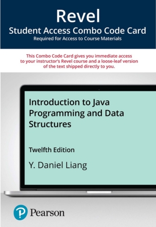 Cover image: Revel + Print Combo Access Code for Introduction to Java Programming and Data Structures 12th edition 9780137836291