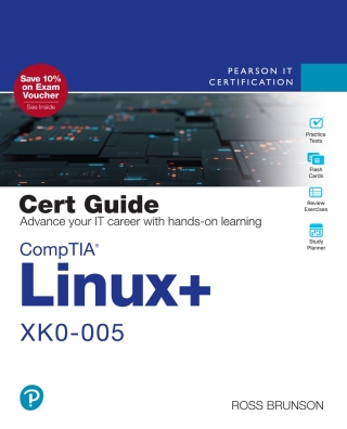 Cover image: CompTIA Linux+ XK0-005 Cert Guide 1st edition 9780137866885