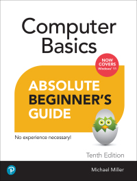Imagen de portada: Computer Basics Absolute Beginner's Guide, Windows 11 Edition 10th edition 9780137885770