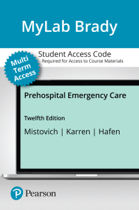 Cover image: MyLab BRADY with Pearson eText Access Card for Prehospital Emergency Care 12th edition 9780137938575