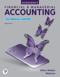 Cover image: Horngren's Financial & Managerial Accounting: The Financial Chapters 8th edition 9780137858651