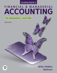 表紙画像: Horngren's Financial & Managerial Accounting: The Managerial Chapters 8th edition 9780137858736