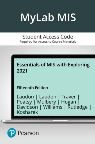 Cover image: MyLab MIS with Pearson eText Access Code for Essentials of MIS + 2021 15th edition 9780138079246