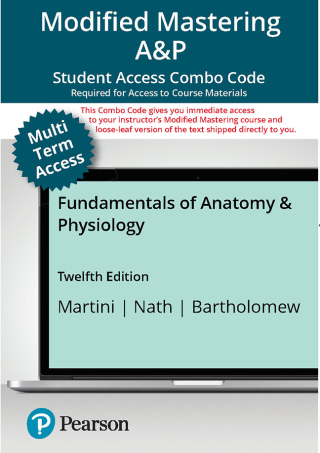 Cover image: Mastering A&P with Pearson eText (up to 24 months) + Print Combo Access Code for Fundamentals of Anatomy and Physiology 12th edition 9780138079697