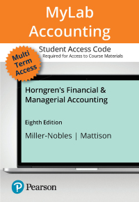 Cover image: Horngren's Financial & Managerial Accounting -- MyLab Accounting with Pearson eText Access Code 8th edition 9780138079765