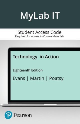 Cover image: Technology in Action -- MyLab IT with Pearson eText Access Code 18th edition 9780138082185