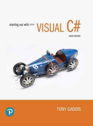 Cover image: Starting out with Visual C# (Pearson+) 6th edition 9780138087562