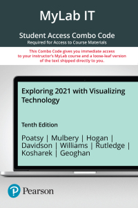 Cover image: Exploring 2021 with Visualizing Technology -- MyLab IT with Pearson eText   Print Combo Access Code 10th edition 9780138103989