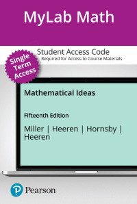 Cover image: MyLab Math with Pearson eText (up to 18-weeks) Access Code for Mathematical Ideas 15th edition 9780138109738