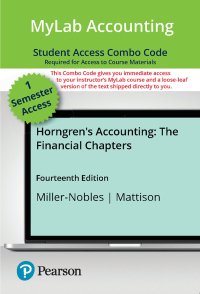 Cover image: Horngren's Accounting, The Financial Chapters -- MyLab Accounting with Pearson eText   Print Combo Access Code 14th edition 9780138109974