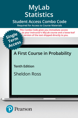 Cover image: MyLab Statistics with Pearson eText (up to 18-weeks) + Print Combo Access Code for A First Course in Probability 10th edition