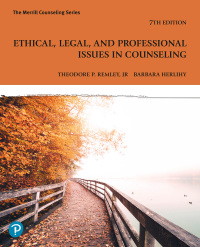 Cover image: Ethical, Legal, and Professional Issues in Counseling 7th edition 9780138168094