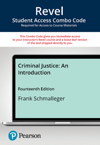 Cover image: Revel + Print Combo Access Code for Criminal Justice: An Introduction 14th edition 9780138185367