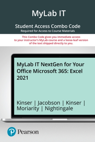 Cover image: MyLab IT NextGen with Pearson eText + Print Combo Access Code for Your Office Microsoft 365: Excel 2021 1st edition 9780138240585