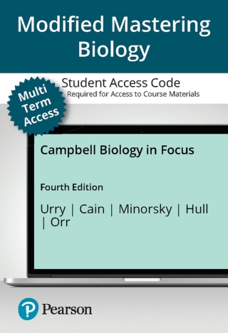 Cover image: Mastering Biology with Pearson eText (up to 24 months) Access Code for Campbell Biology in Focus 4th edition 9780138272593