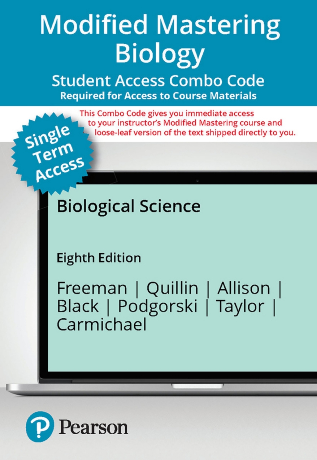 Mastering Biology with Pearson eText (up to 18-weeks) + Print Combo Access Code for Biological Science 8th Edition