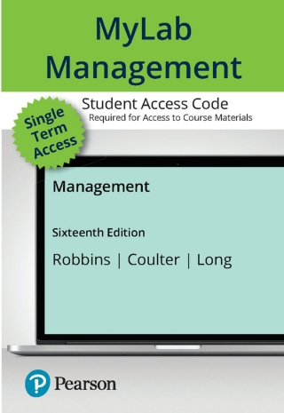 Cover image: MyLab Management with Pearson eText Access code for  Management 16th edition 9780138277338