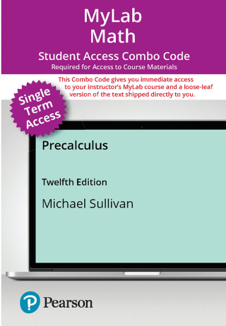 Cover image: MyLab Math with Pearson eText (up to 18-weeks) + Print Combo Access Code for Precalculus 12th edition 9780138279349