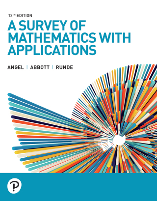 Cover image: A Survey of Mathematics with Applications 12th edition 9780138306274
