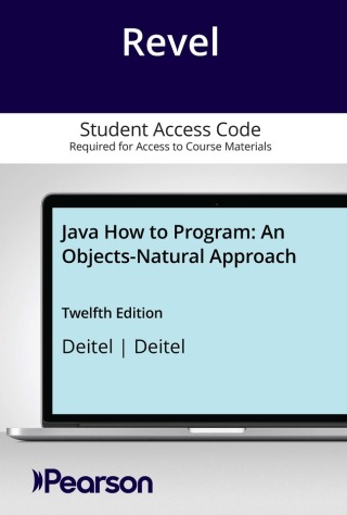 Cover image: Revel Access Code for Java How to Program: An Objects-Natural Approach 12th edition