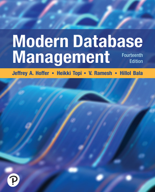 Cover image: Modern Database Management 14th edition 9780138364557