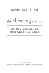 Imagen de portada: The Cheating Culture 1st edition 9780156030052