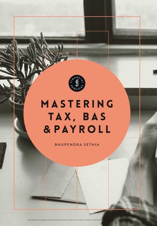 Cover image: Mastering Tax, BAS & Payroll 1st edition 9780170368810