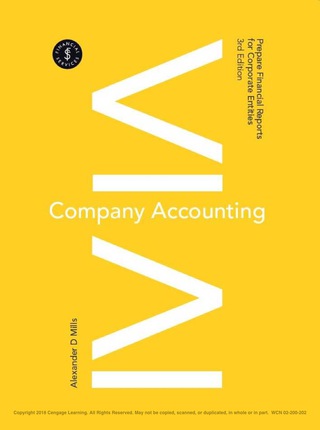 Cover image: Company Accounting - Prepare financial reports for Corporate Entities 3rd edition 9780170374071