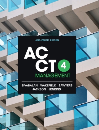 Cover image: ACCT4 Management (Asia-Pacific Edition) 4th edition 9780170451888