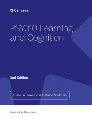 Cover image: CP1276PSY310 Learning and Cognition 1st edition ns