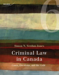 Cover image: Criminal Law in Canada 6th edition 9780176529529