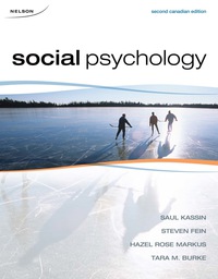 Cover image: Social Psychology 2nd edition 9780176502744