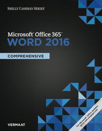 Cover image: Shelly Cashman Series® Microsoft® Office 365 & Word 2016: Comprehensive 1st edition 9781305871014