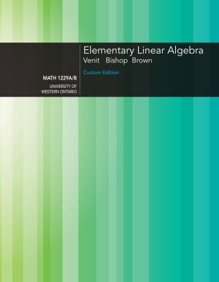 Cover image: Custom eBook: Elementary Linear Algebra 1st edition 9780176559298
