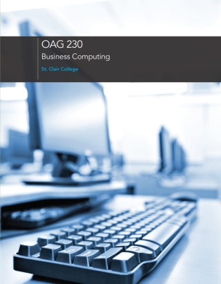 Cover image: Custom: OAG 230 Business Computing, St. Clair College 1st edition 9781305878303