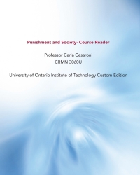 Cover image: Punishment and Society: Ontario Tech University Custom 9780190169206