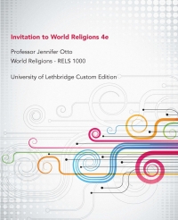 Cover image: Invitation to World Religions RELS 1000 University of Lethbridge Custom Edition 9780190169701