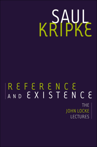 Cover image: Reference and Existence 9780199928385