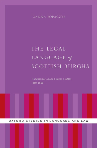 Cover image: The Legal Language of Scottish Burghs 9780199945153