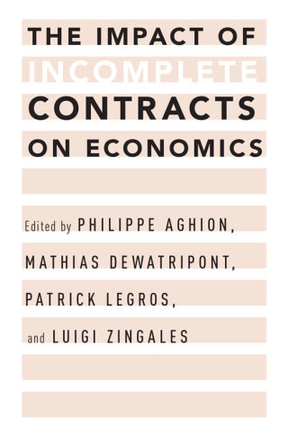 Cover image: The Impact of Incomplete Contracts on Economics 1st edition 9780199826223