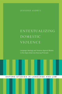 Immagine di copertina: Entextualizing Domestic Violence 9780190225834