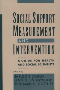 Imagen de portada: Social Support Measurement and Intervention 1st edition 9780195126709