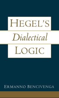 Cover image: Hegel's Dialectical Logic 9780195138290