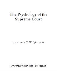Imagen de portada: The Psychology of the Supreme Court 9780195306040