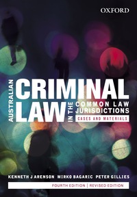 表紙画像: Australian Criminal Law in the Common Law Jurisdictions: Revised Edition 4th edition 9780190305505