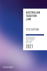 Imagen de portada: Australian Taxation Law 2021 31st edition 9780190330699