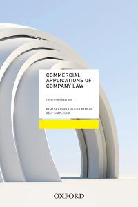 Titelbild: Commercial Applications of Company Law 2022 23rd edition 9780190337209