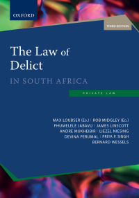 Cover image: The Law of Delict in South Africa 3rd edition 9780190411480